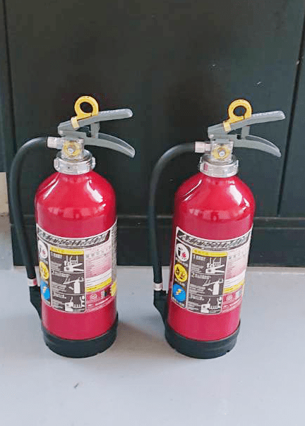 これからアパートに設置する消火器