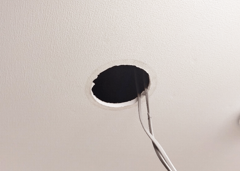 元のスピーカーを外したところ